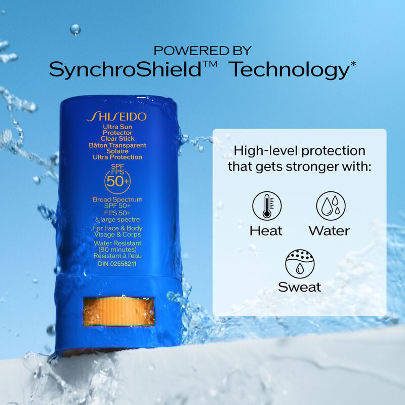 Bâton transparent solaire ultra protection à large spectre FPS 50+,