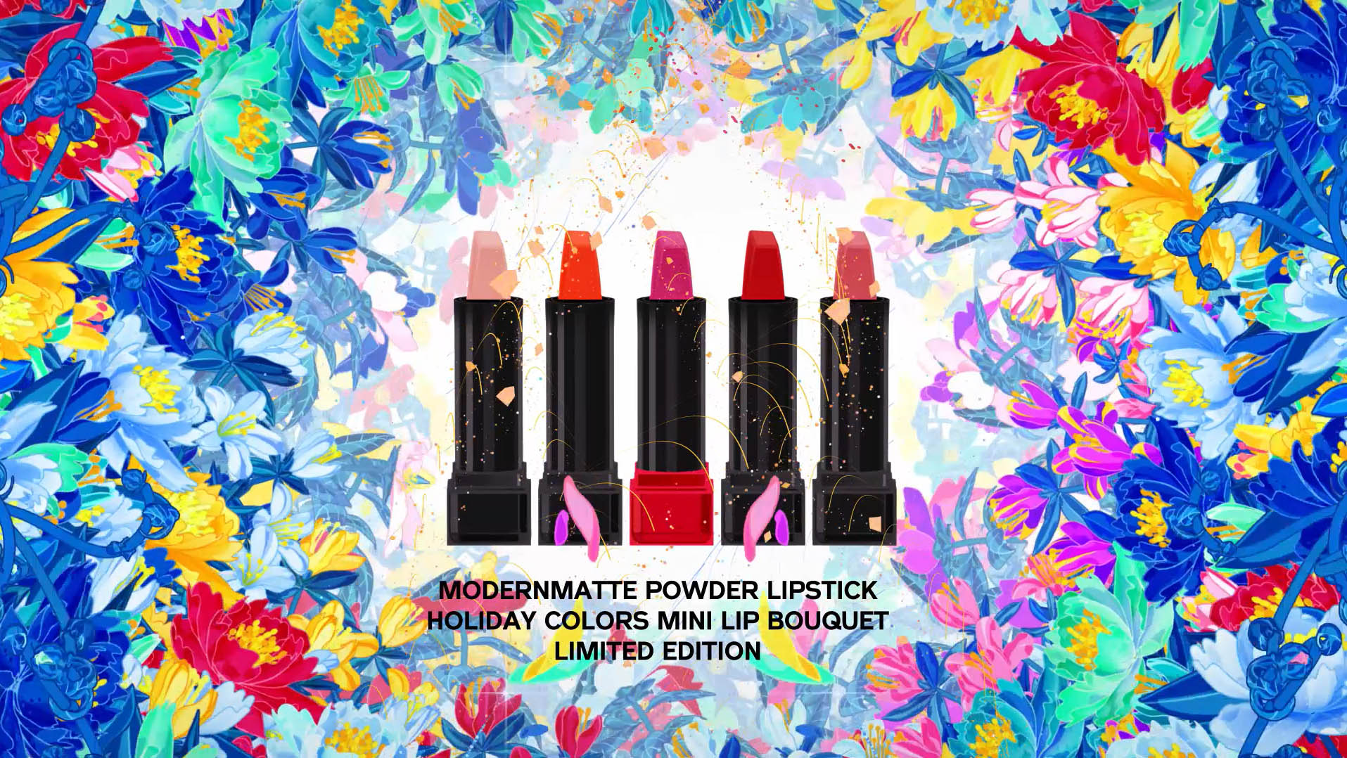 NOUVEAU! Petit bouquet pour les lèvres couleurs des Fêtes Rouge à Lèvres ModernMatte Powder. Voir